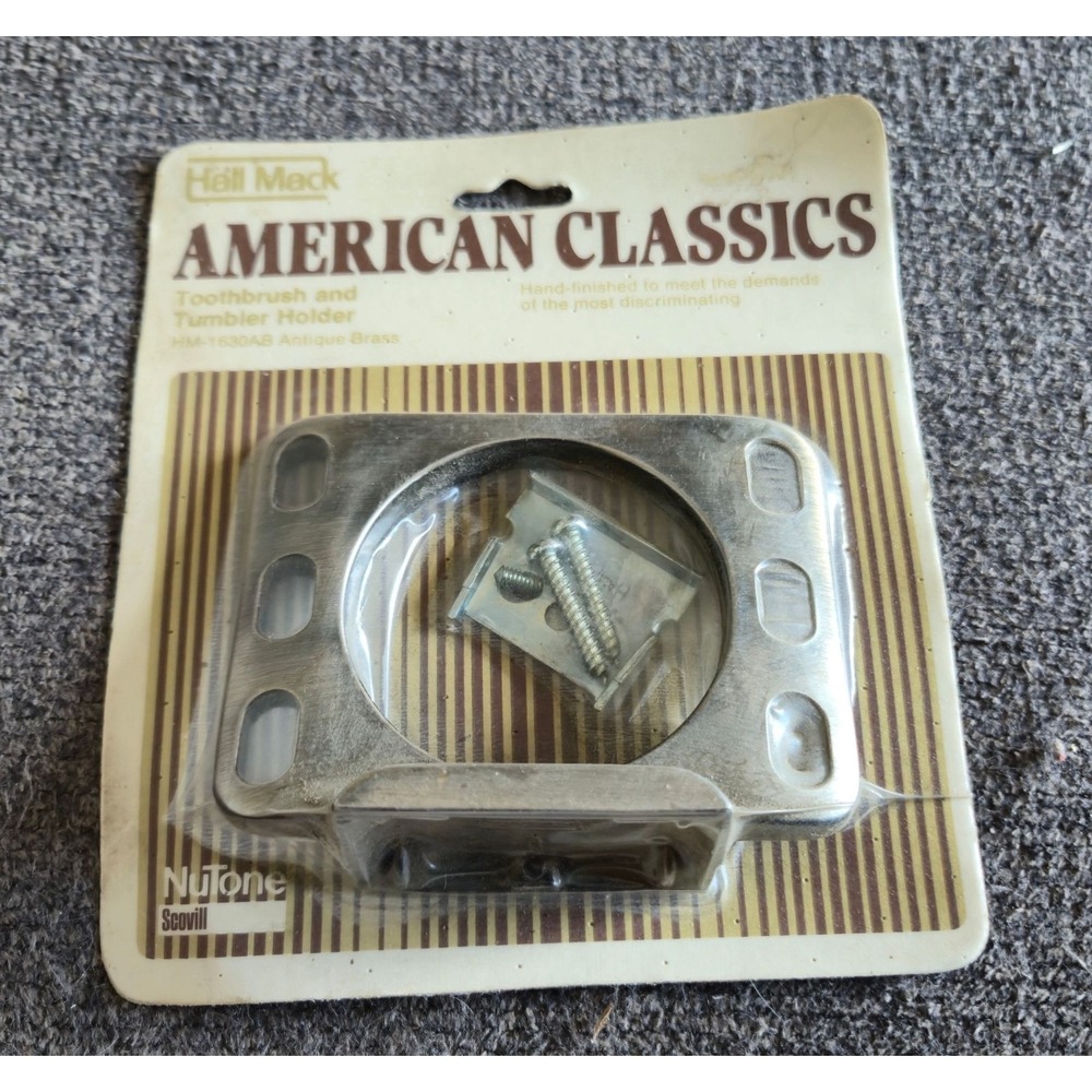 Vintage NuTone Hall Mack American Classics Toothbrush & Tumbler Holder HM-1530AB
